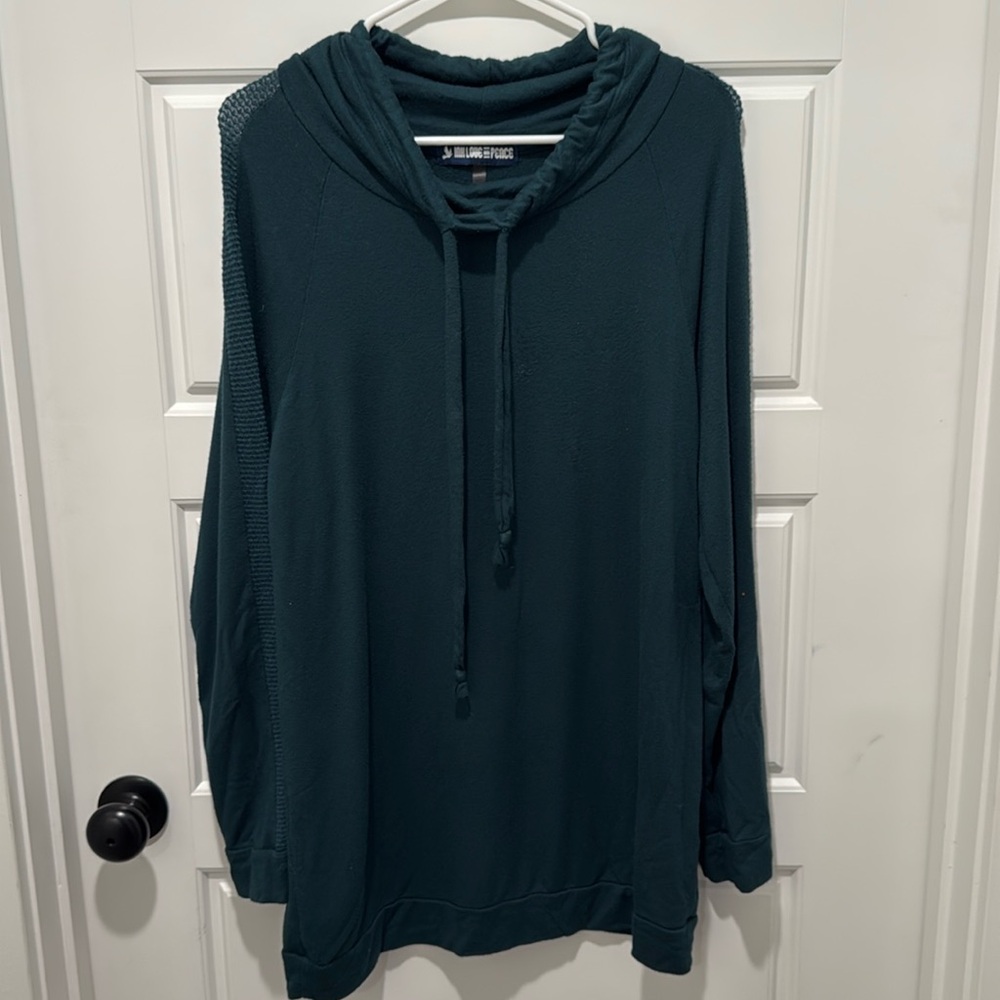 INK LOVE & PEACE Sallow Maternity Cowl Neck
Braided Pullover